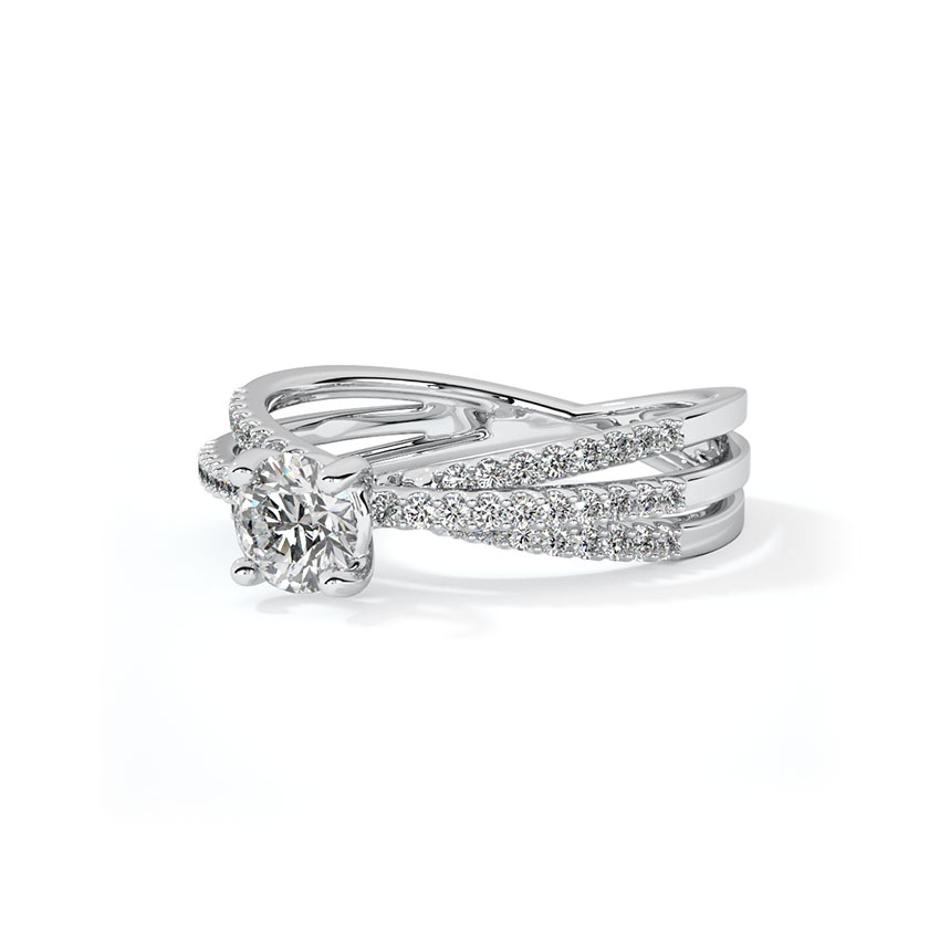 Serene Streaks Solitaire Ring