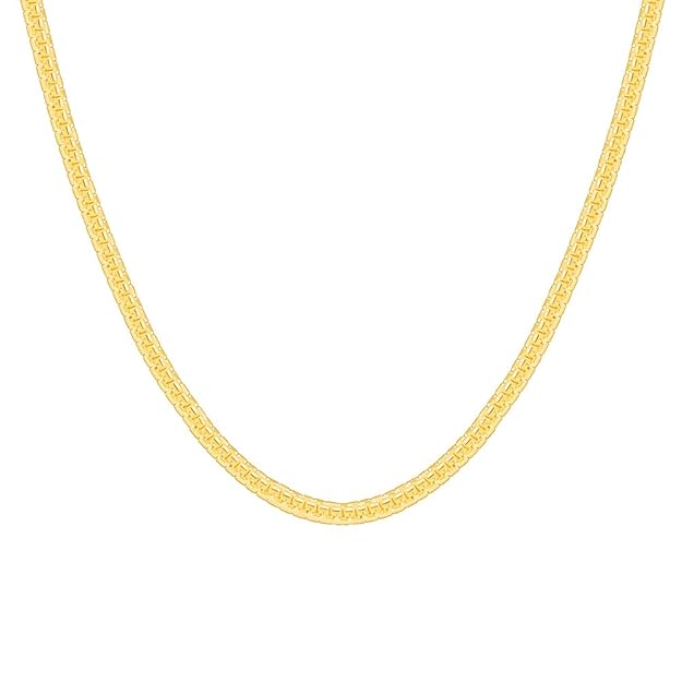 GIVA 925 Silver Gold Close Wave Chain